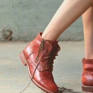NEW BED/STU Leather Bonnie II Booties in adobe 1225 8t4